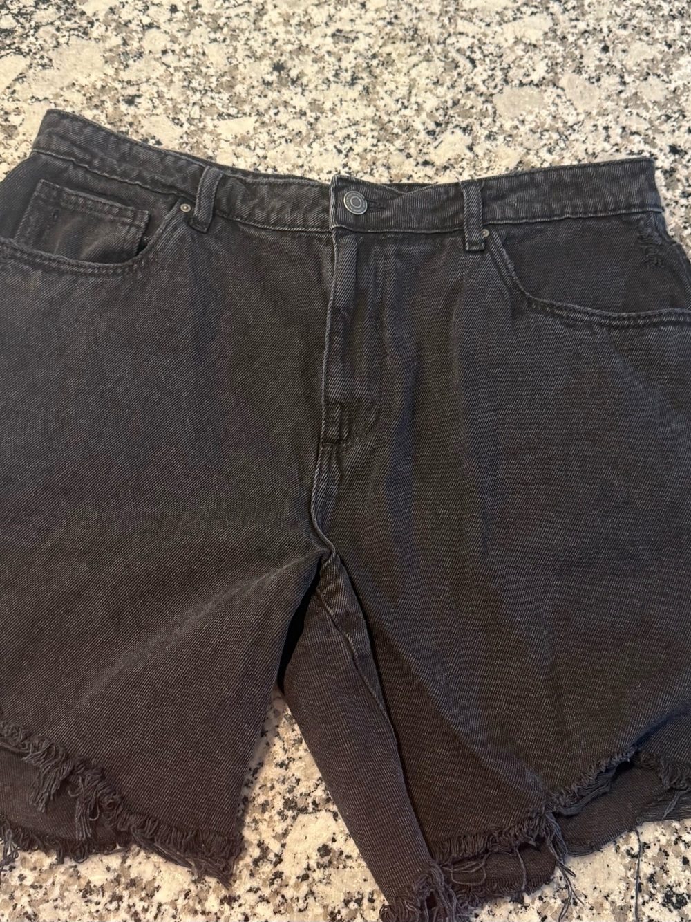 Cotton On High Waist Black Denim Shorts